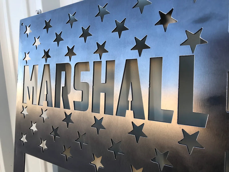 Load image into Gallery viewer, Custom Metal American Flag Sign