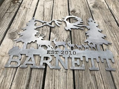 Load image into Gallery viewer, Mountain and Deer Monogram