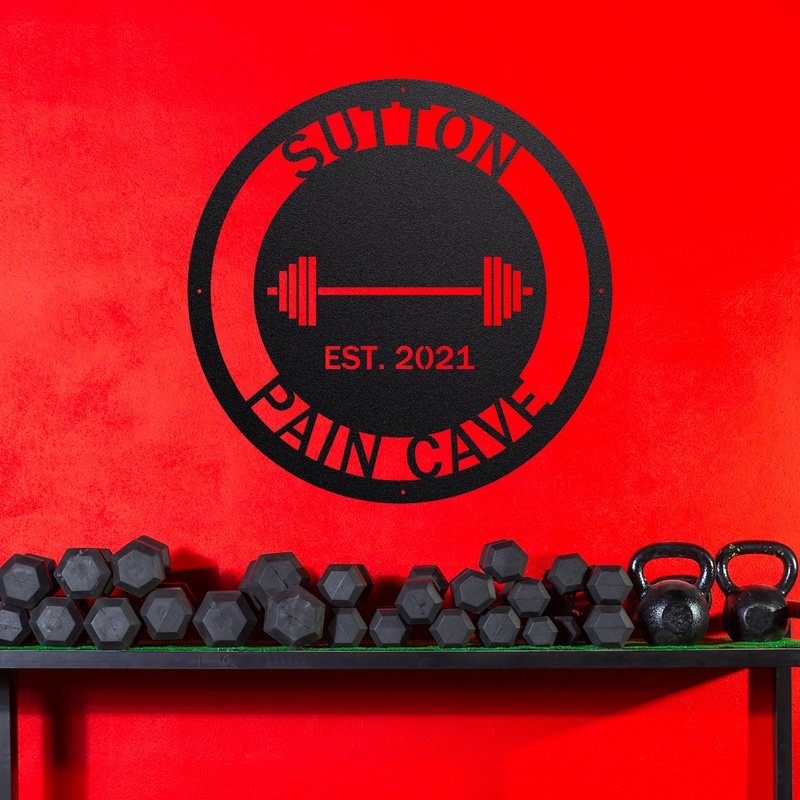 Load image into Gallery viewer, Circle Barbell Gym Sign