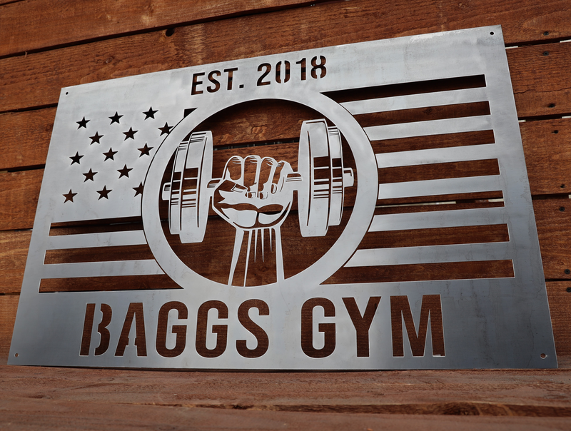 Load image into Gallery viewer, American Flag Gym Sign