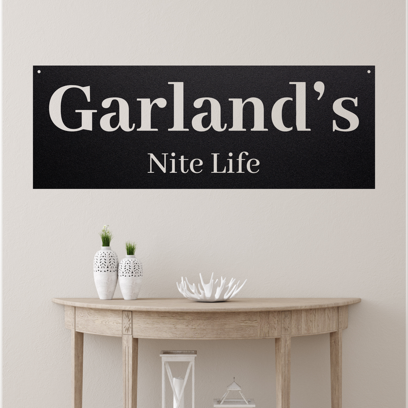 Load image into Gallery viewer, Personalized Metal Family Bar Sign | Outdoor Last Name Patio Decor | Home Theater Decor | Man Cave