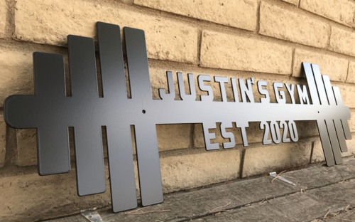 Load image into Gallery viewer, Barbell Gym Sign