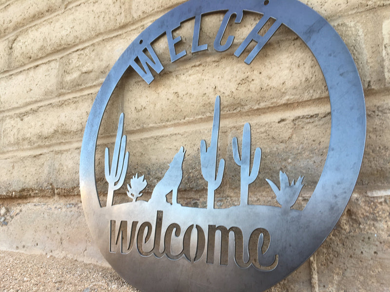 Load image into Gallery viewer, Southwestern Welcome Sign | Southwestern Wedding Gift | Personalized welcome sign | Metal Welcome sign