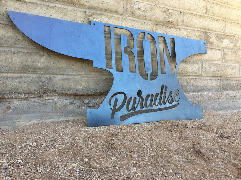Load image into Gallery viewer, Iron Paradise Metal Gym Sign