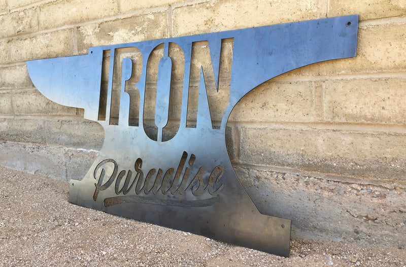Load image into Gallery viewer, Iron Paradise Metal Gym Sign