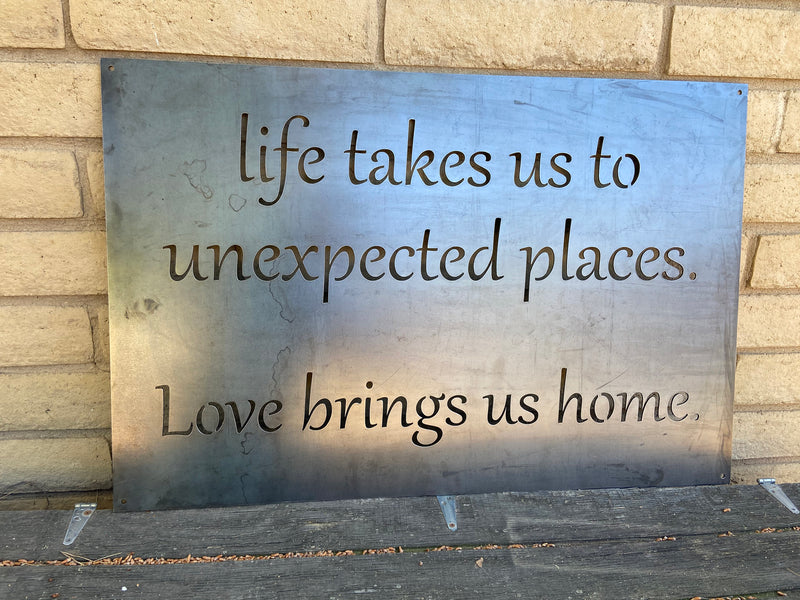 Load image into Gallery viewer, Personalized Metal Quote Sign | Inspirational Word Sign | Quote Sign | Home Quote Sign | Metal Wall Art | Love Quote Sign