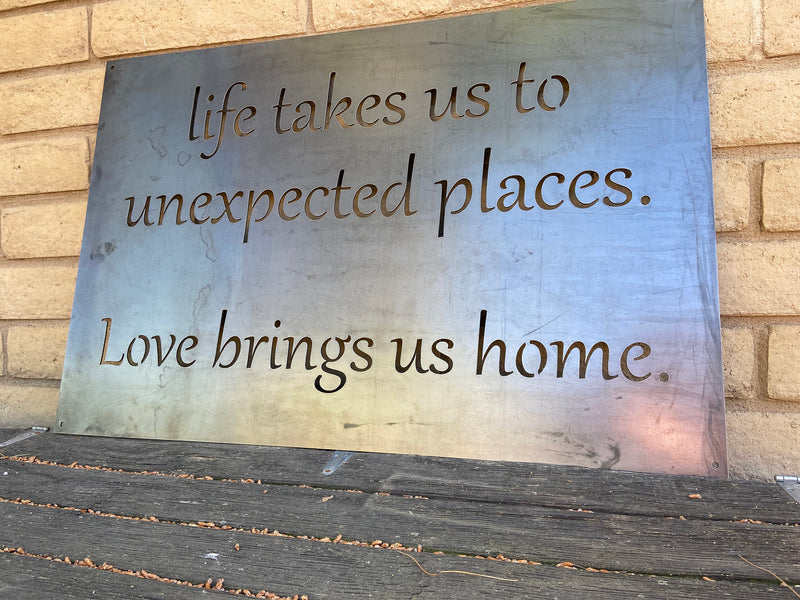 Load image into Gallery viewer, Personalized Metal Quote Sign | Inspirational Word Sign | Quote Sign | Home Quote Sign | Metal Wall Art | Love Quote Sign