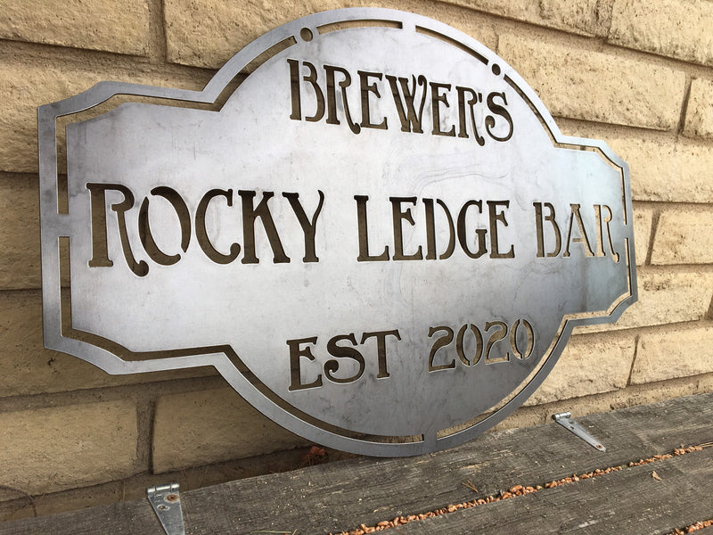 Load image into Gallery viewer, Vintage Metal Bar Sign