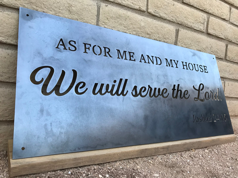Load image into Gallery viewer, Joshua 24 15 | Joshua 24:15 | As For Me And My House Metal Sign