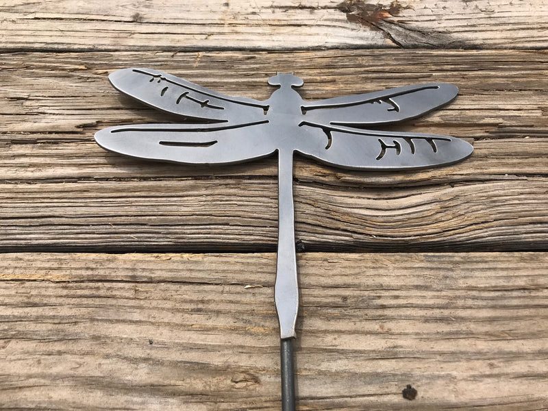 Load image into Gallery viewer, Dragonfly Garden Stake | Metal Dragonfly Garden Stake | Steel Garden Stake | Steel Gardening Décor | Dragonfly