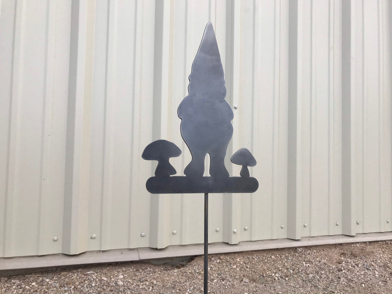 Load image into Gallery viewer, Gnome Garden Stake | Metal Gnome Garden Stake | Steel Garden Stake | Steel Gardening Décor | Garden Gnome