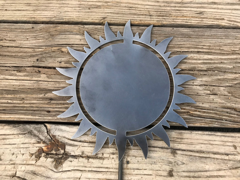 Load image into Gallery viewer, Sun Garden Stake | Metal Sun Garden Stake | Steel Garden Stake | Steel Gardening Décor | Sun
