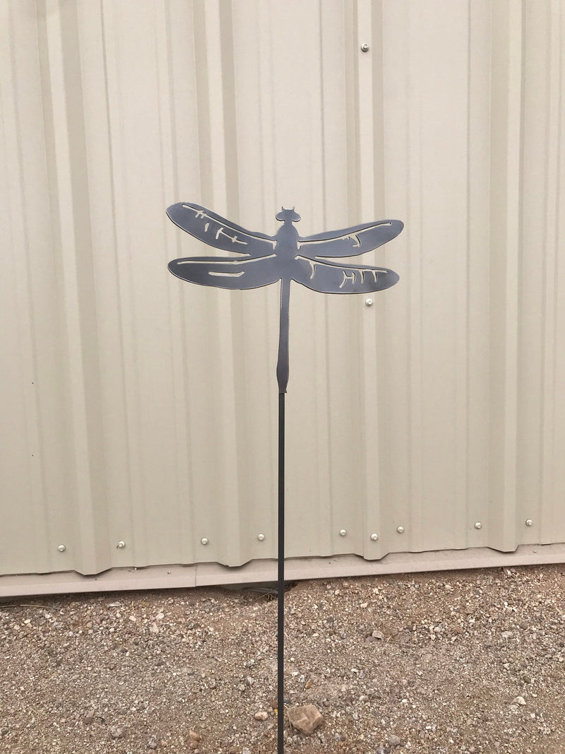 Load image into Gallery viewer, Dragonfly Garden Stake | Metal Dragonfly Garden Stake | Steel Garden Stake | Steel Gardening Décor | Dragonfly