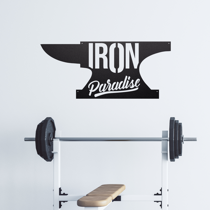 Load image into Gallery viewer, Iron Paradise Metal Gym Sign