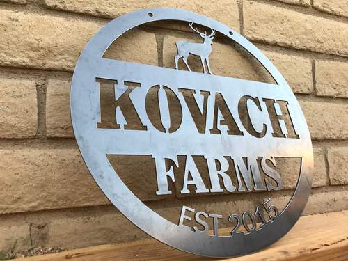 Load image into Gallery viewer, Circle Elk Sign