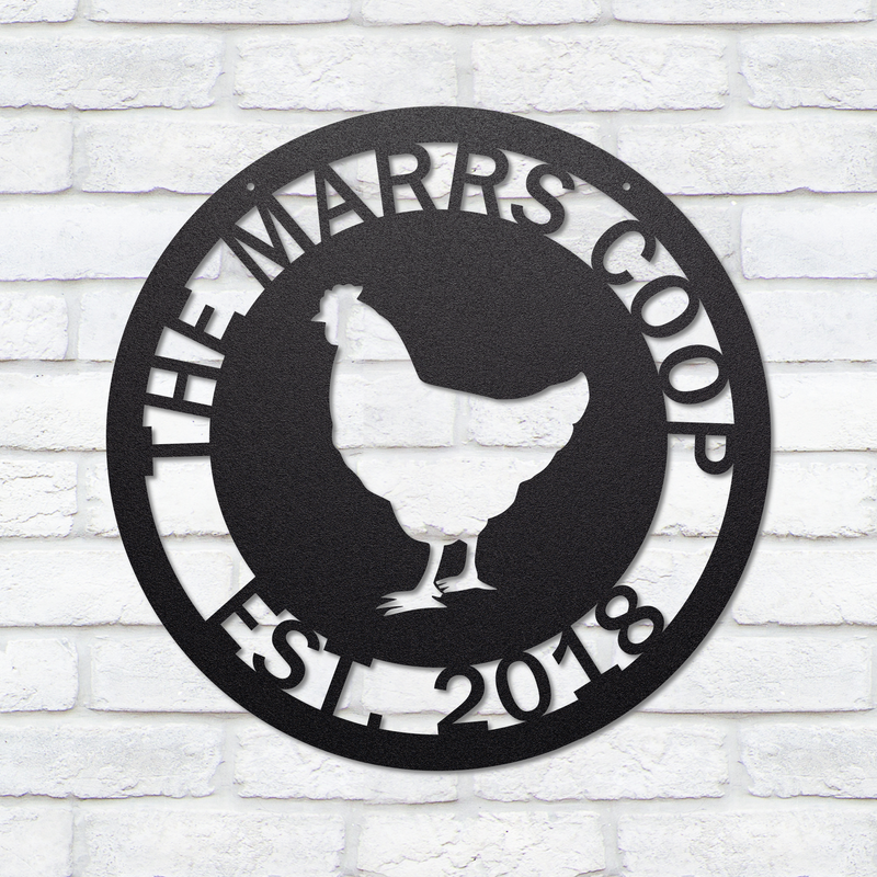 Load image into Gallery viewer, Custom Chicken Coop Sign | Metal Chicken Coop Sign | Personalized Chicken Coop sign