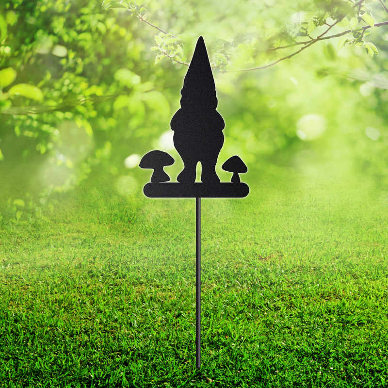 Load image into Gallery viewer, Gnome Garden Stake | Metal Gnome Garden Stake | Steel Garden Stake | Steel Gardening Décor | Garden Gnome