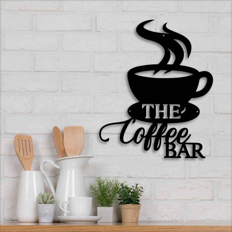 Load image into Gallery viewer, Custom Metal Signs | Kitchen Wall Decor | Metal Wall Art | Coffee Bar Sign | Coffee Sign | Personalized Coffee Bar | Custom Metal Art