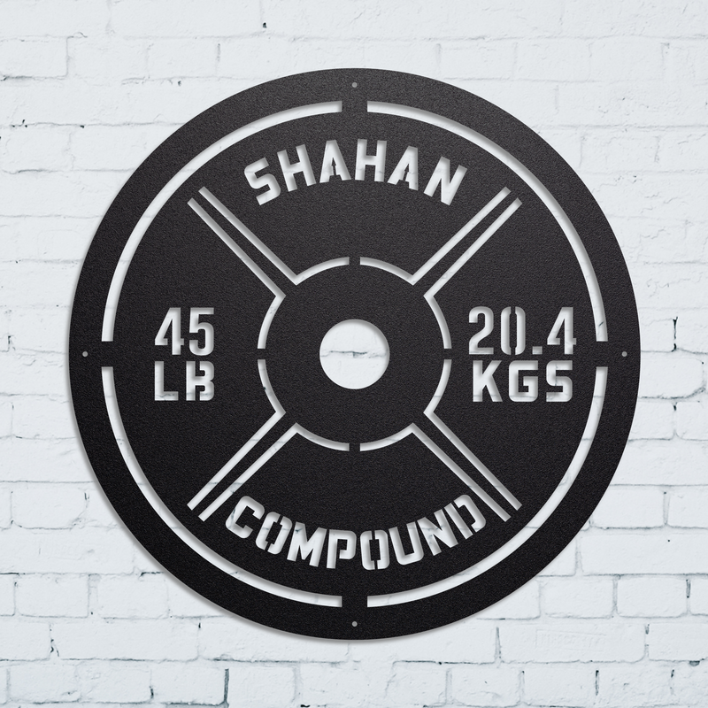 Load image into Gallery viewer, Weight Plate Gym Sign