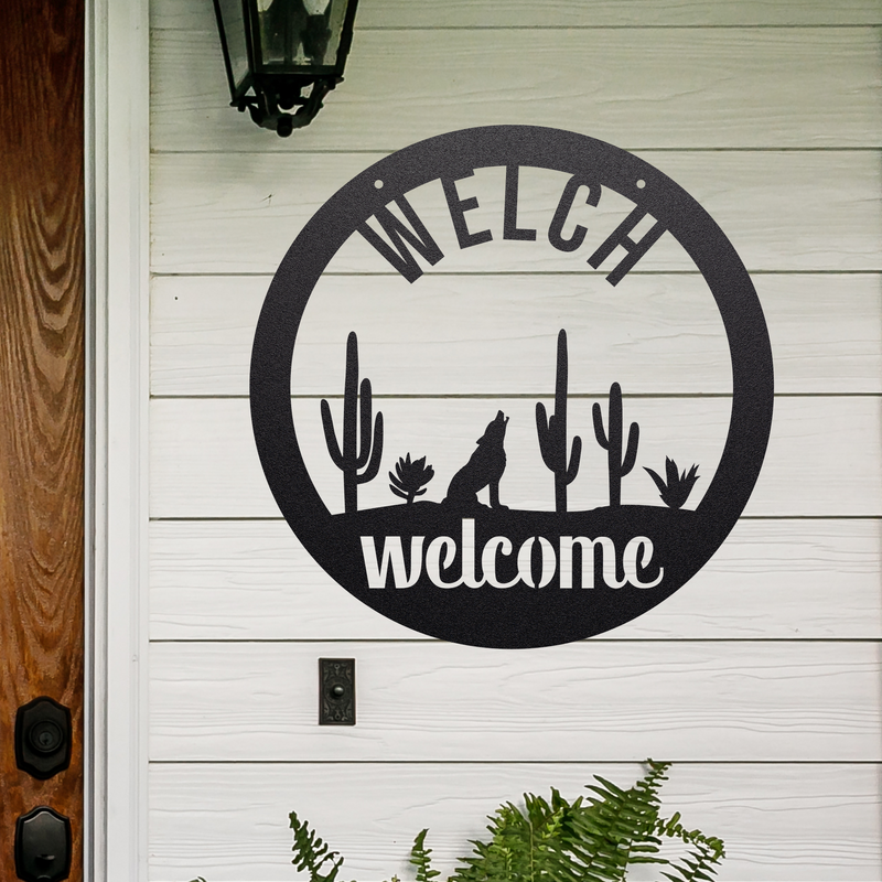 Load image into Gallery viewer, Southwestern Welcome Sign | Southwestern Wedding Gift | Personalized welcome sign | Metal Welcome sign