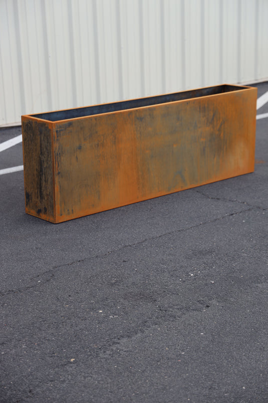 Square Metal Planter | Minimalist Outdoor Planter Box | Modern Garden Planter