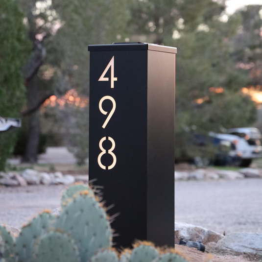 Address Column - White Translucent Plexiglass Backing Upgrade