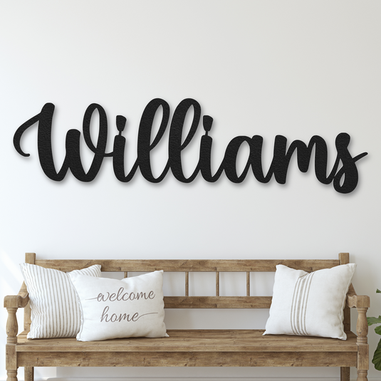 Cursive Word Sign Cursive Words – Top Notch Ironworks