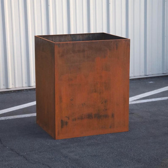 Square Metal Planter | Minimalist Outdoor Planter Box | Modern Garden Planter