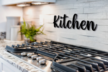 Cursive Kitchen Metal Sign – Top Notch Ironworks