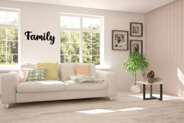 Cursive Family Metal Sign