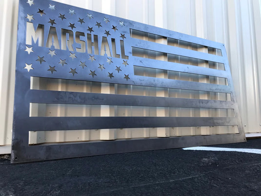 Custom Metal American Flag Sign