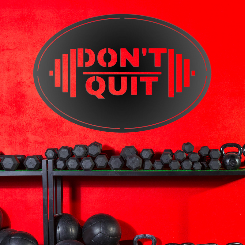 Load image into Gallery viewer, Don&#39;t Quit Metal Gym Sign
