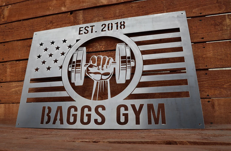 Load image into Gallery viewer, Flag Gym Sign
