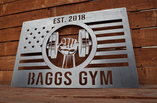 Flag Gym Sign