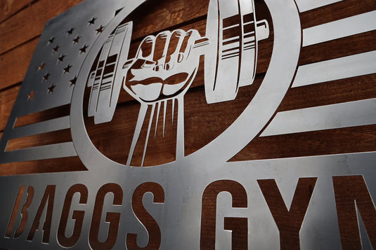 Flag Gym Sign