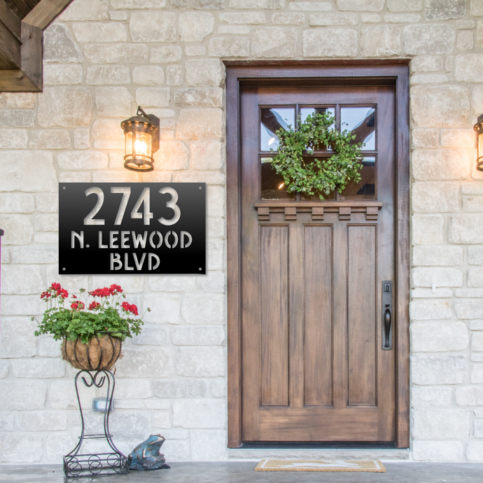 Address Sign with Street Name