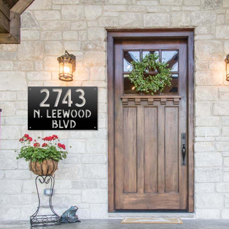 Load image into Gallery viewer, Address Sign with Street Name
