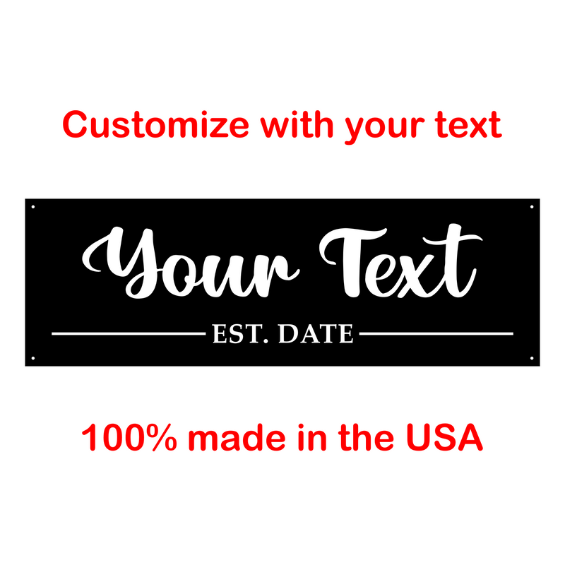 Load image into Gallery viewer, Cursive Established Name Sign
