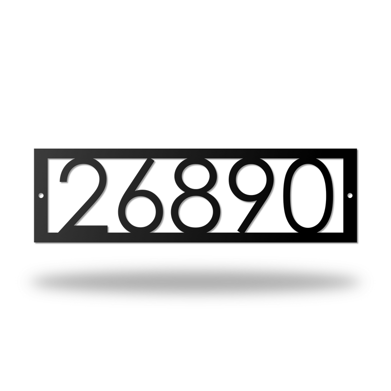 Load image into Gallery viewer, Modern Address Sign | Metal Address Sign | Address Plaque | Vintage address sign | Number Sign | Outdoor Sign | House Number Sign |
