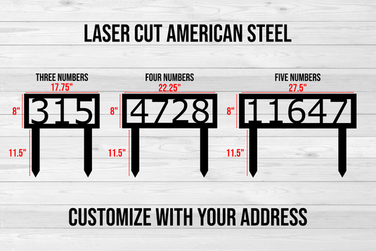 Address Sign with Stakes