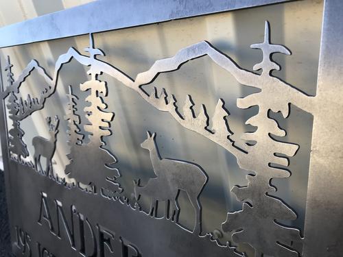 Load image into Gallery viewer, Deer and Nature Scene Personalized Sign
