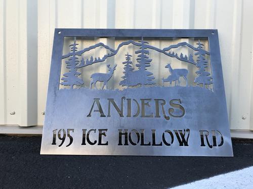 Deer and Nature Scene Personalized Sign