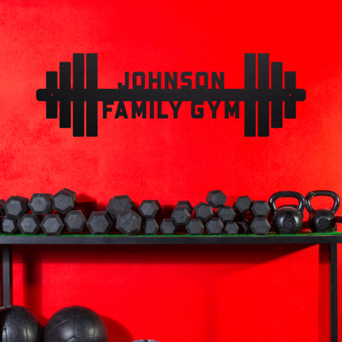 Barbell Gym Sign