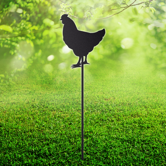 Chicken Garden Stake | Metal Chicken Garden Stake | Steel Gardening Décor | Chicken | Garden |