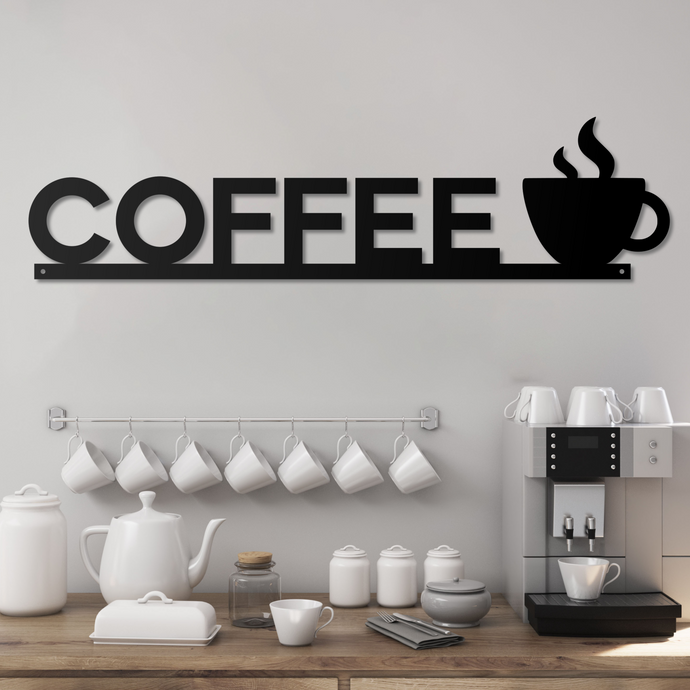 Coffee Metal Sign | Coffee Bar Sign | Modern Metal Coffee Sign | Coffee Decor | Custom Coffee Sign