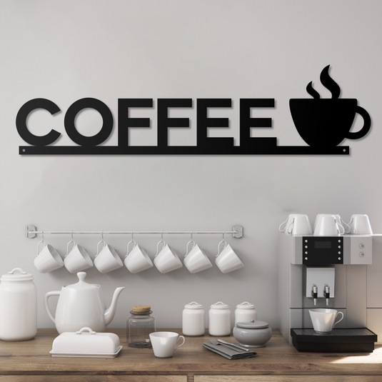 Coffee Metal Sign | Coffee Bar Sign | Modern Metal Coffee Sign | Coffee Decor | Custom Coffee Sign