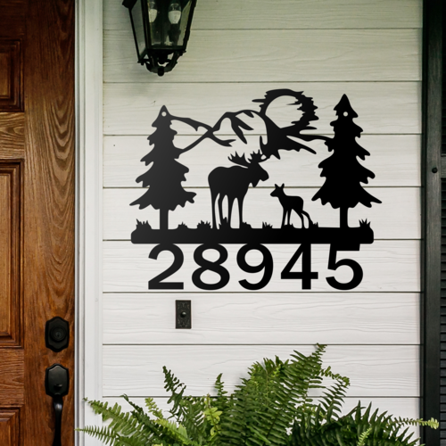 Load image into Gallery viewer, Deer Address Sign
