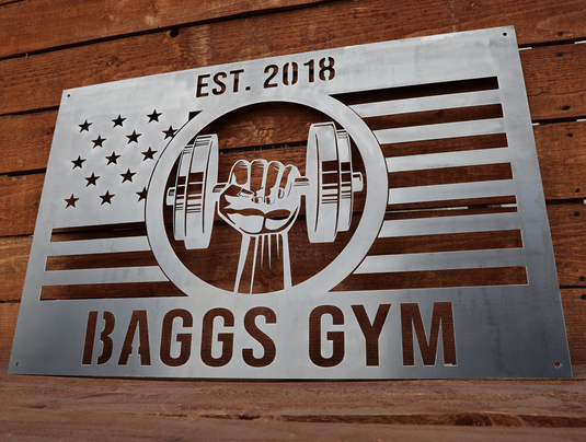 American Flag Gym Sign