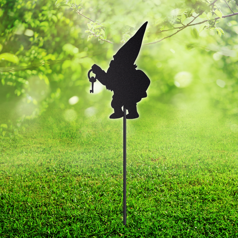 Load image into Gallery viewer, Gnome Garden Stake | Metal Gnome Garden Stake | Steel Garden Stake | Steel Gardening Décor | Garden Gnome
