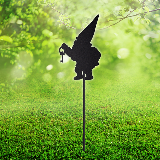 Gnome Garden Stake | Metal Gnome Garden Stake | Steel Garden Stake | Steel Gardening Décor | Garden Gnome